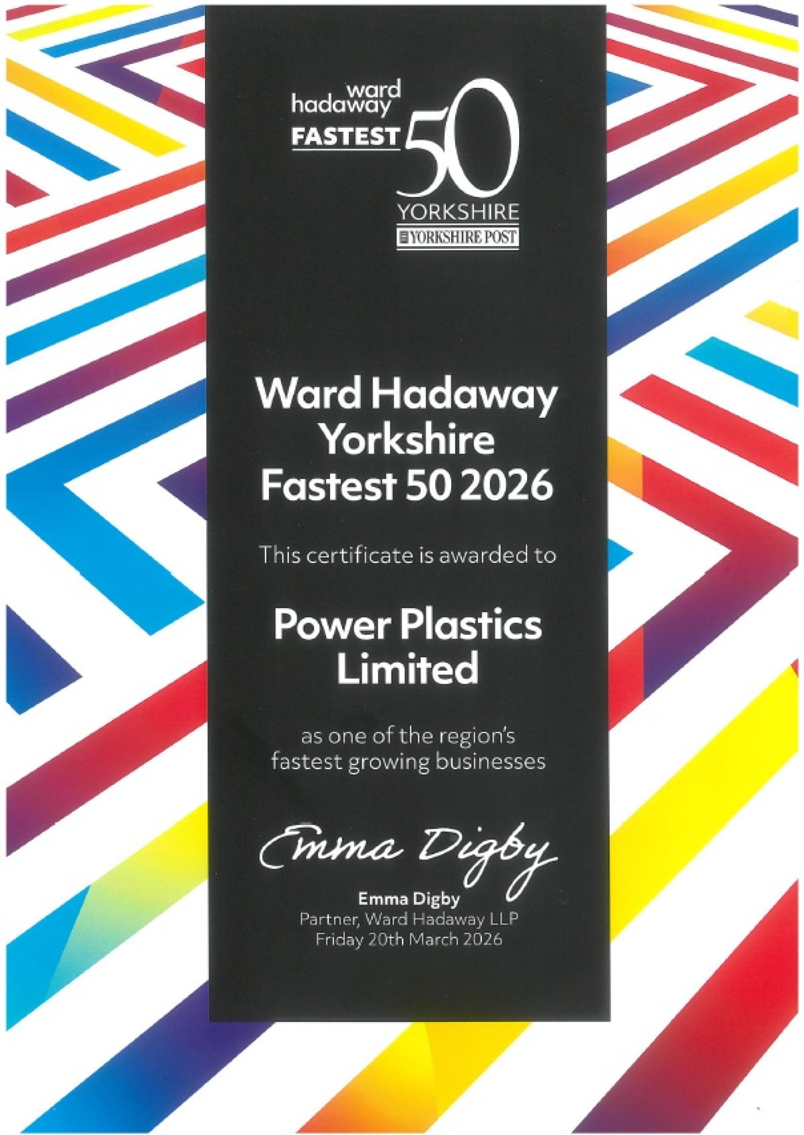 Power Plastics Named in the Fastest 50 Companies i...