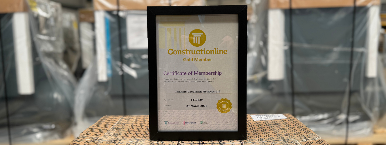 Pennine Pneumatic Services Ltd achieves Constructionline Gold certification