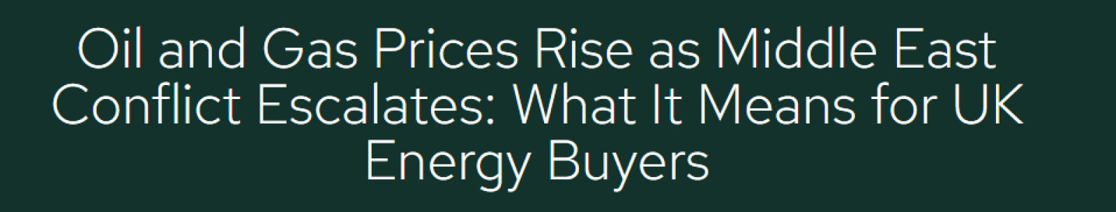 What the surge in Oil and Gas prices means for U.K...