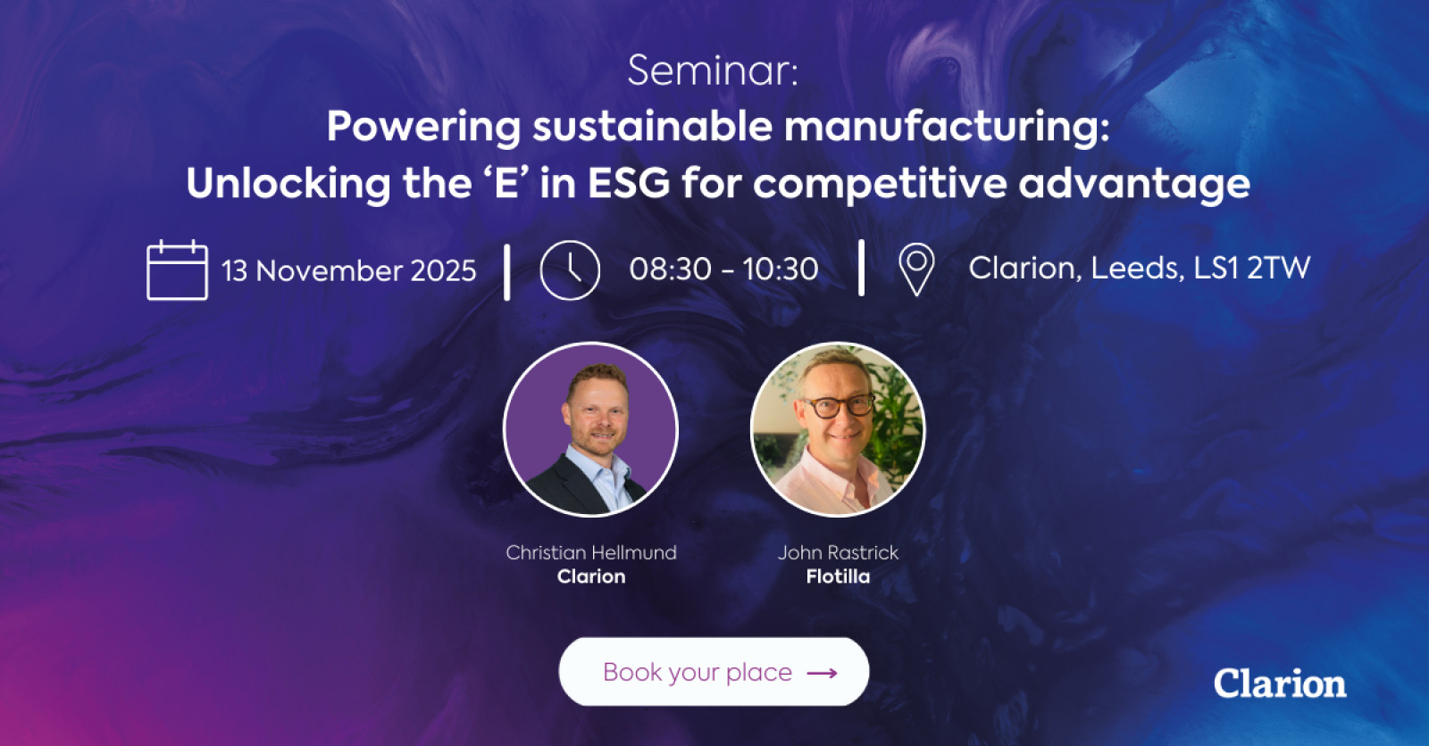 SEMINAR: Powering sustainable manufacturing: Unloc...